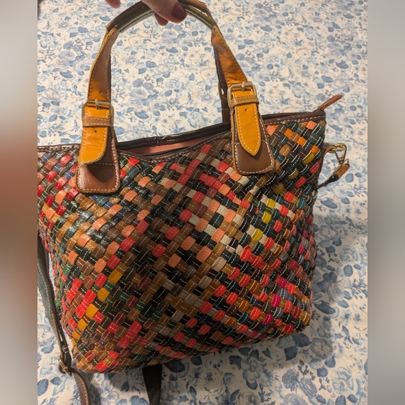 Multicolor Leather Woven Purse - Picture 5 of 15